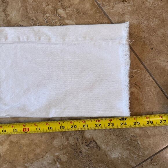 Re/Done 70s Stove Pipe Jeans Womens 27 White Distressed Denim Cropped Raw Hem - Picture 14 of 15